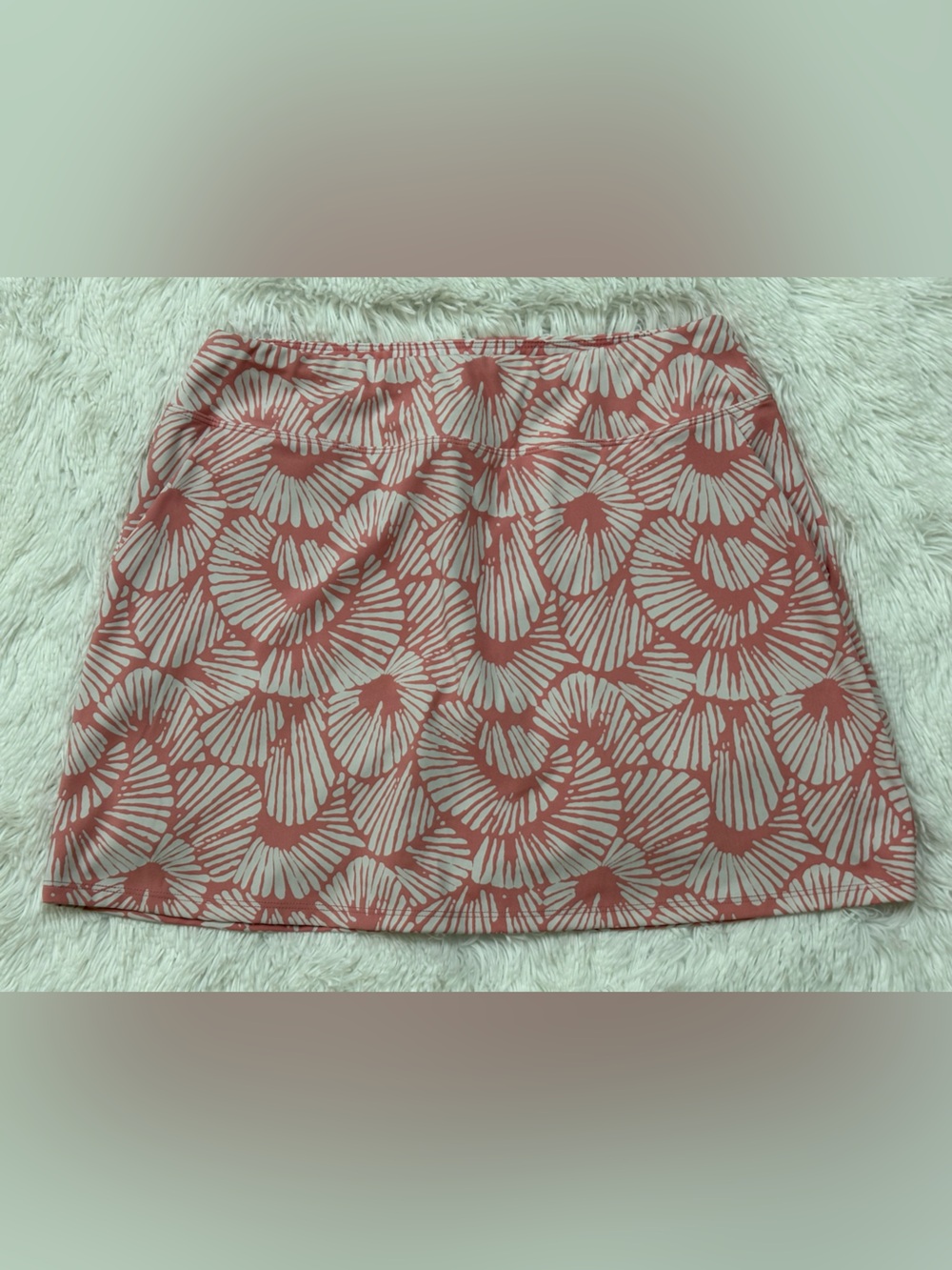 Tommy Bahama Coral and Cream Printed Golf Skirt